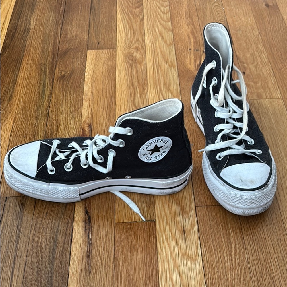 Converse Black High-Top Sneakers Platform